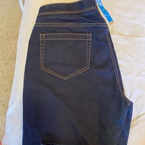 Dark blue stretch pants